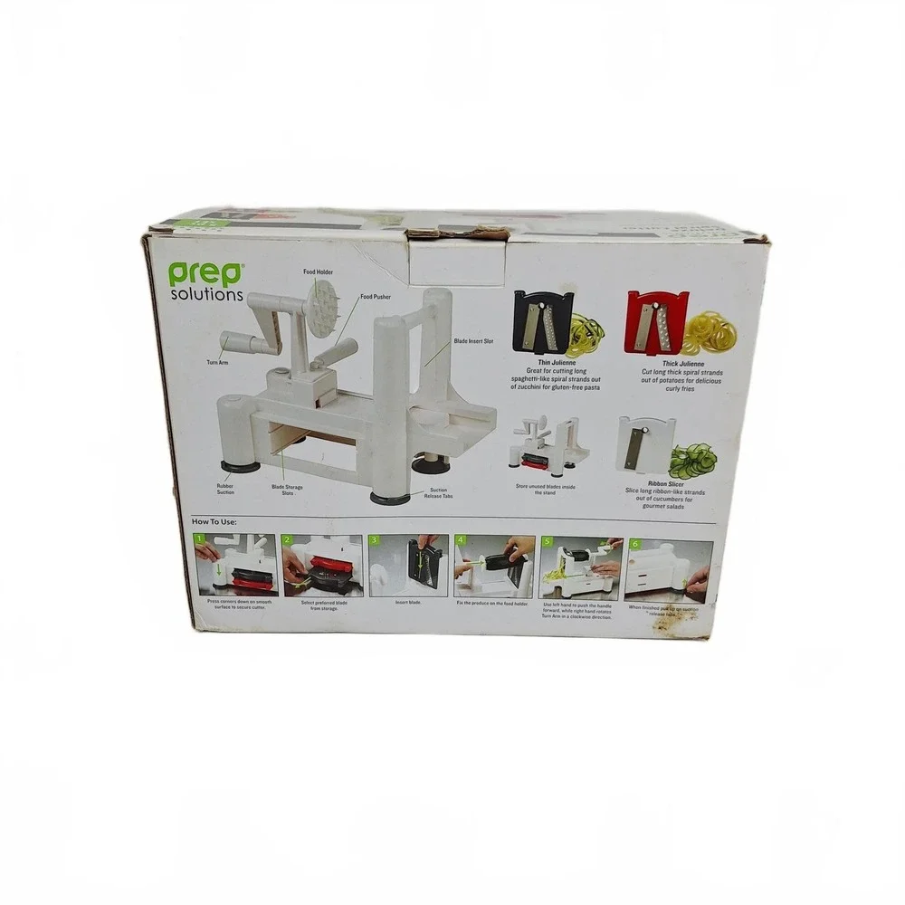 Deluxe Spiral Cutter 5‎ Piece Set Veggie Pasta, Stir Fry Juliennes Prep Solution